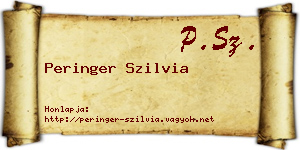 Peringer Szilvia névjegykártya